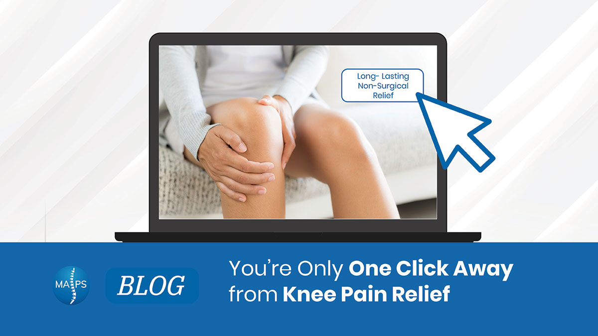 one click away from knee pain relief