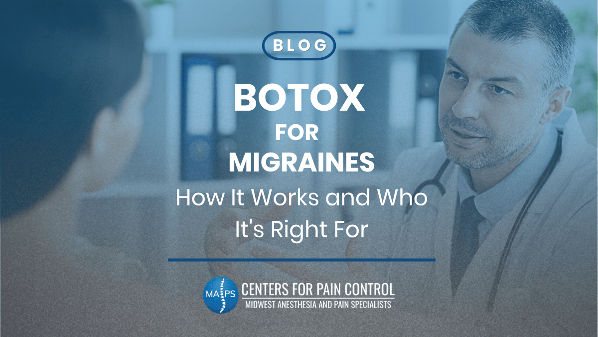 Doctor talking with a patient about Botox treatment for chronic migraines